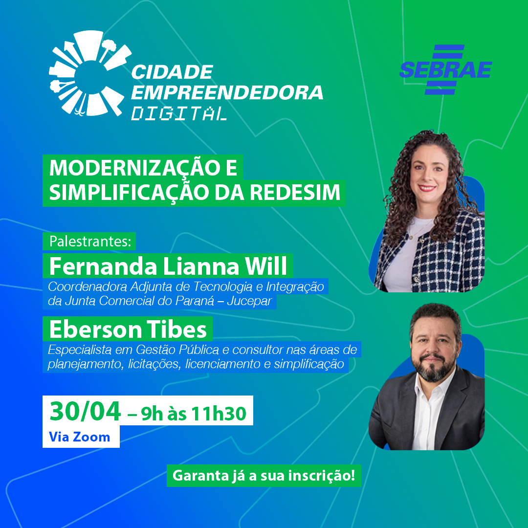 Curso Webinar PCE Digital: Modernização e Simplificação da Redesim